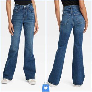 Size 2 - Womens High-Rise Flare Jeans - Universal Thread - Medium Wash